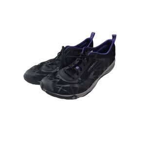 Merrell All Out Soar Running Shoe Womens 8.5 Mesh Black Purple Athletic Trail